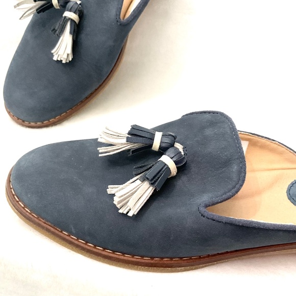 Navy Sperry Seaport Levy Tassel Mule Slides Round Toe Loafer Size 6 - Picture 6 of 15
